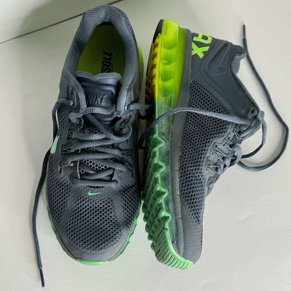 Nike Air Max Sneakers Women's size 9.5 Grey Green and Yellow - Picture 6 of 6